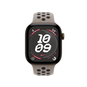 Nike Sport Band, pavement grey color (light gray outward-facing, dark gray skin-side, subtle pattern of organic shapes), perforated rubber material