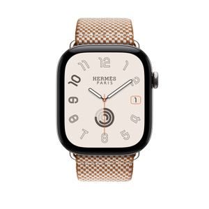 Apple Watch Hermès - 46mm Gold/Écru Toile H Single Tour - Apple