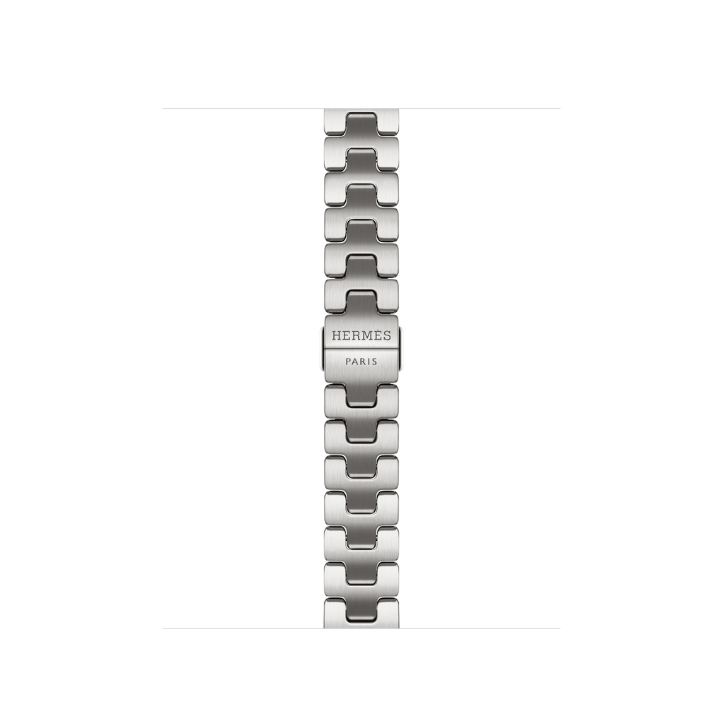 Apple Watch Hermès - 42 公釐 Satiné 緞灰色 Grand H Fin 錶帶 - L