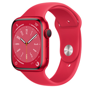 Buy Apple Watch Series 8 GPS, 45mm (PRODUCT)RED Aluminum Case with  (PRODUCT)RED Sport Band - M/L - Apple
