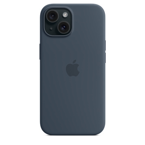 MagSafe対応iPhone 15シリコーンケース - ストームブルー - Apple（日本）