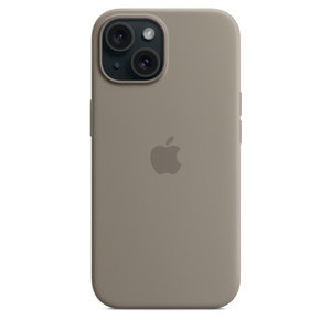 Apple iPhone 15 128GB + ケース iPhone 15 Silicone Case with MagSafe - Clay - Apple