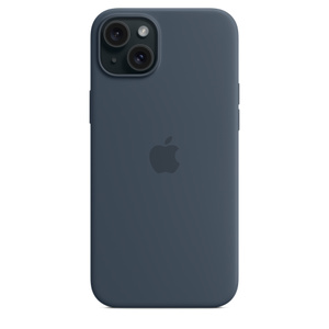 iPhone 15 Plus Silicone Case with MagSafe - Storm Blue - Apple