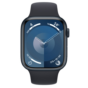 Apple Watch Series 9 GPS, 45 mm Aluminiumgehäuse Mitternacht 