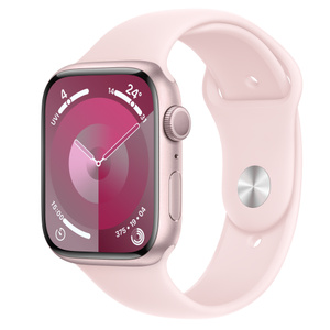 Apple Watch Series 9 GPS, 45 mm Aluminiumgehäuse Rosé 