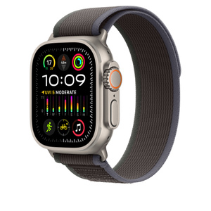 49mm Blue/Black Trail Loop - M/L - Natural Titanium Finish
