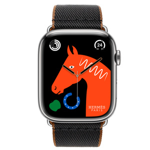 Apple Watch Hermès Series 9 GPS + Cellular, 45 mm Edelstahlgehäuse 