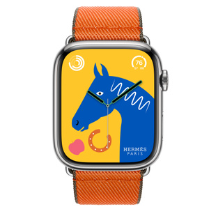 orange hermes apple watch band