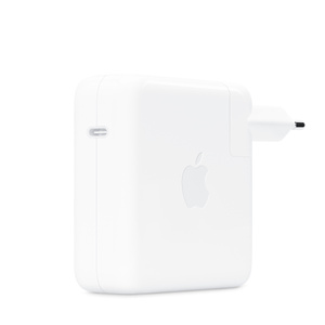 Aanzicht van de kant van de lichtnetadapter met de USB-C-poort.
