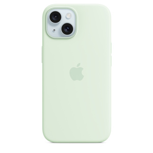 iPhone 15 Silicone Case with MagSafe Soft Mint Apple (UK)