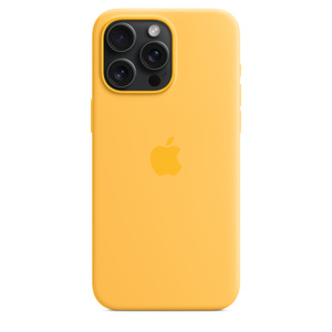 Funda de silicona con MagSafe para el iPhone 15 Pro Max - Amarillo