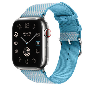 Apple Watch Hermès Series 9 GPS + Cellular, 45 mm Edelstahlgehäuse 