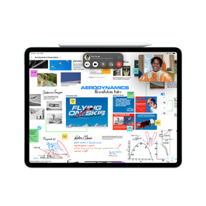 iPad Pro, landscape orientation, Apple Pencil Pro attached at the top