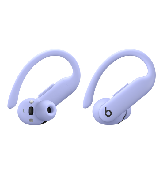 Powerbeats Pro 2 trådlösa öronsnäckor i hyperlila med flexibla och säkra öronbågar, knappar på öronsnäckorna och tryckkänsligt volymreglage.