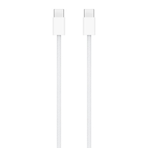 Zwarte USB‑C‑oplaadkabel met USB‑C‑connector aan beide uiteinden