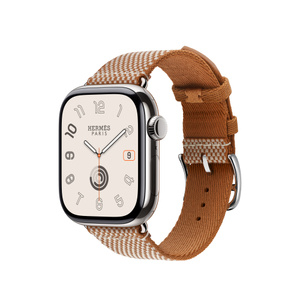 HERMÈS Apple Watch バンド エトゥープ レザー ダブルトゥール Apple