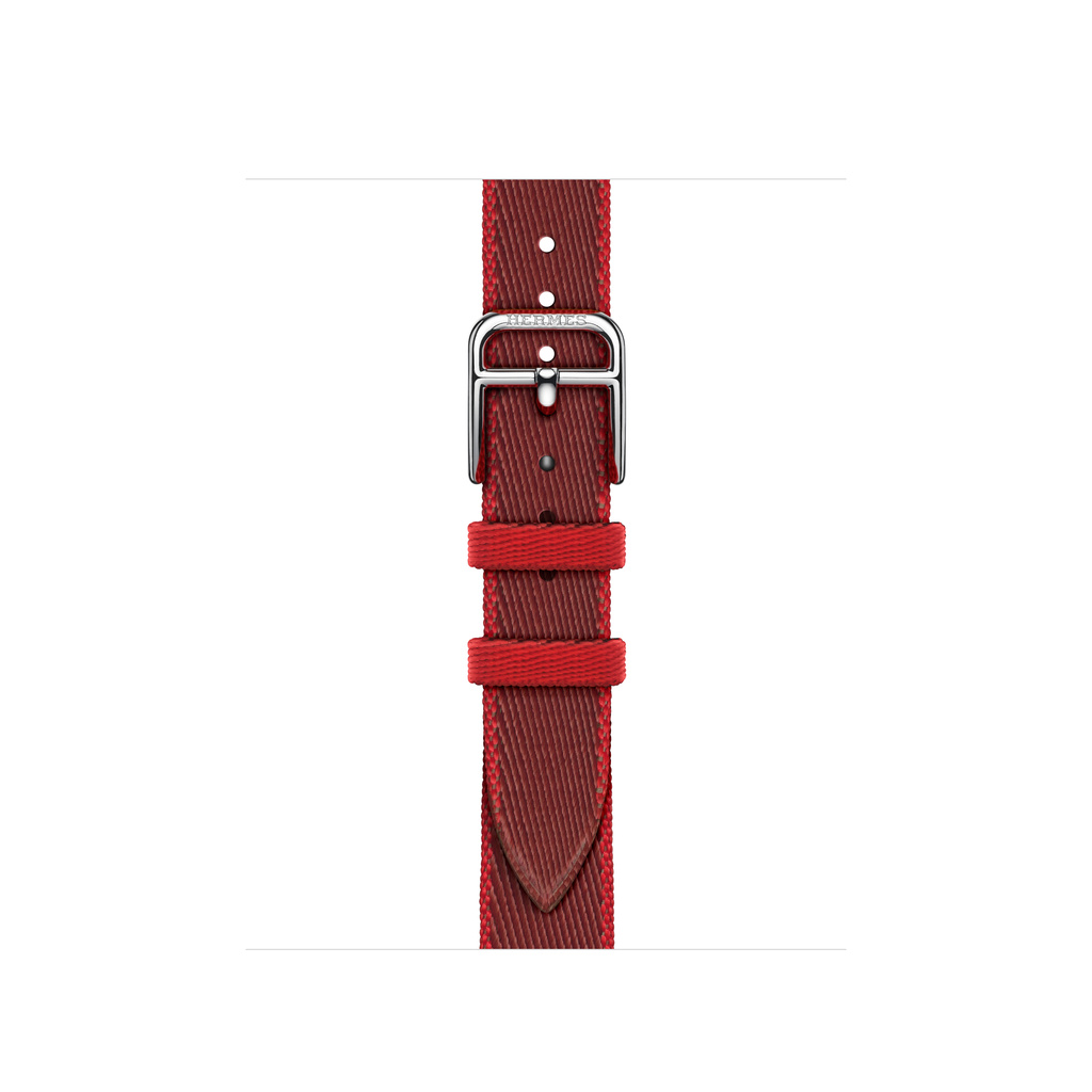 Apple Watch Hermès - 42mmケース用ツイルジャンプアトラージュ（ルージュ・グルナ/ヴァーミリオン）シンプルトゥール