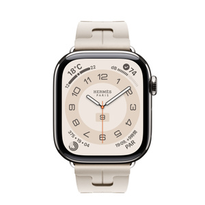 AppleWatchHermès45mm なぶ キリムシンプルトゥールバンド カーキ