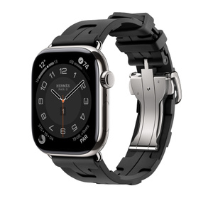 HERMES アップルウォッチバンド KILIM シングルツアー45 NOIR黒 Apple Watch Hermès - 46mm Noir Kilim Single Tour - Apple (UK)