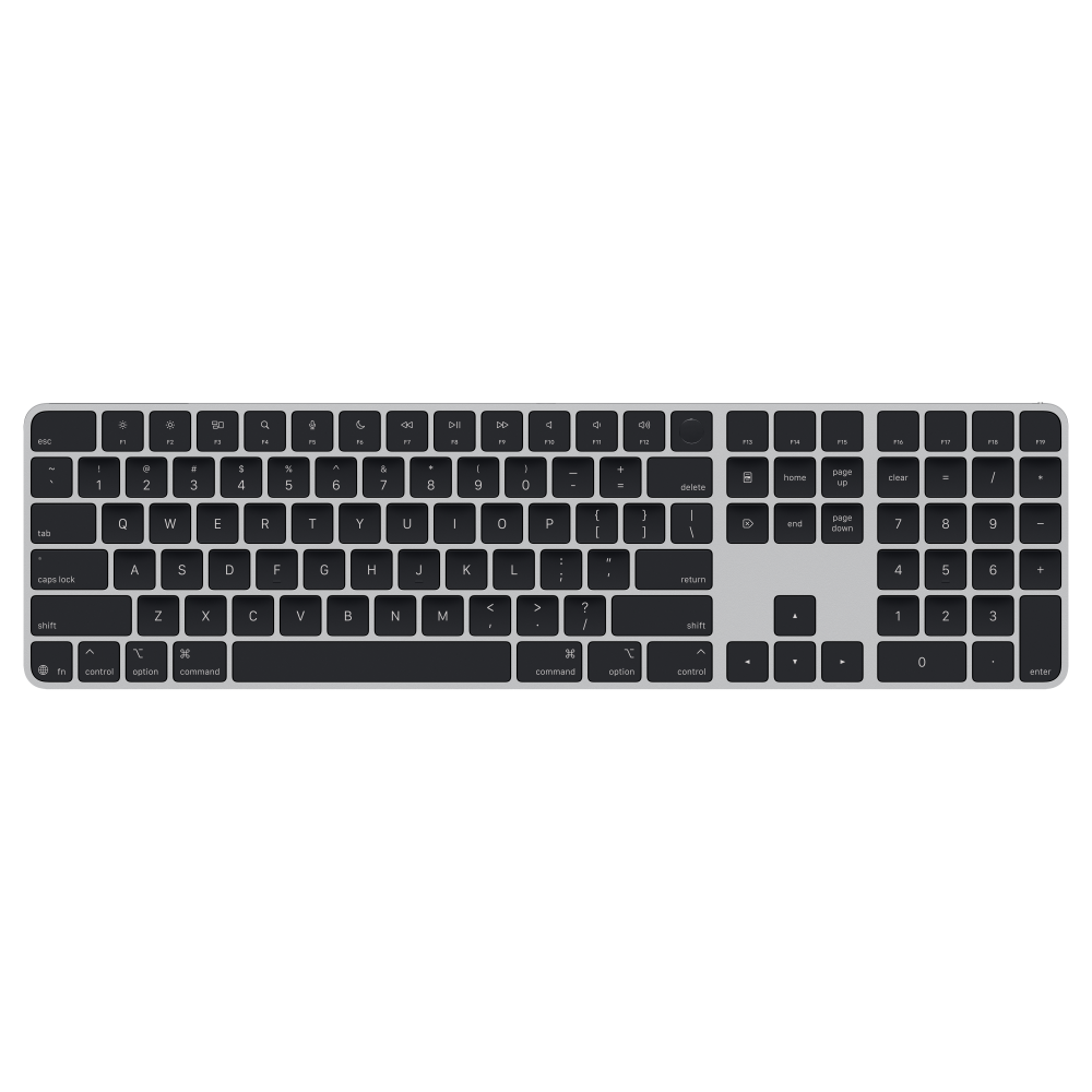 Magic Keyboard with Touch ID and Numeric Keypad for Mac models with Apple silicon - Hebrew - Black Keys – MXK83HB/A