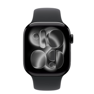 Apple Watch Series 11 (GPS) - Caja de aluminio en negro azabache de 42 mm, Correa deportiva negra-2