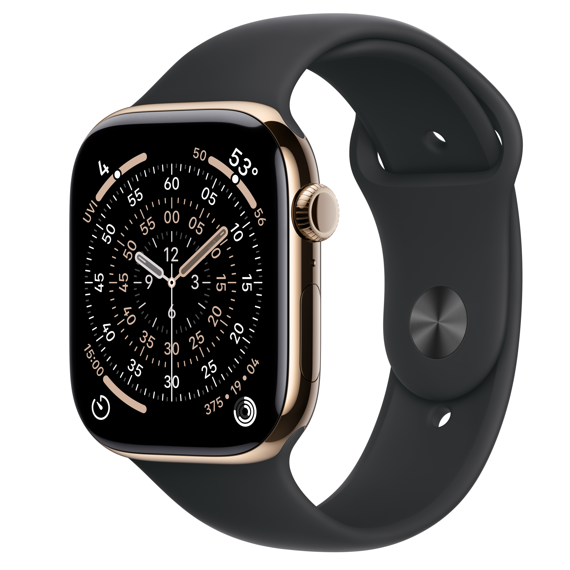 NEW Gold/Black Apple Watch Band + Case Crown Sport Apple Watch Case Series 10 | GOLDEN CONCEPT main image 2