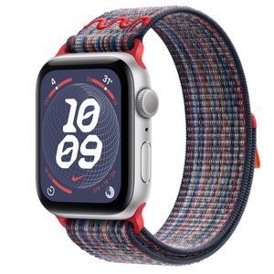 Buy Apple Watch SE GPS, 44mm Silver Aluminium Case with Blue/Red  