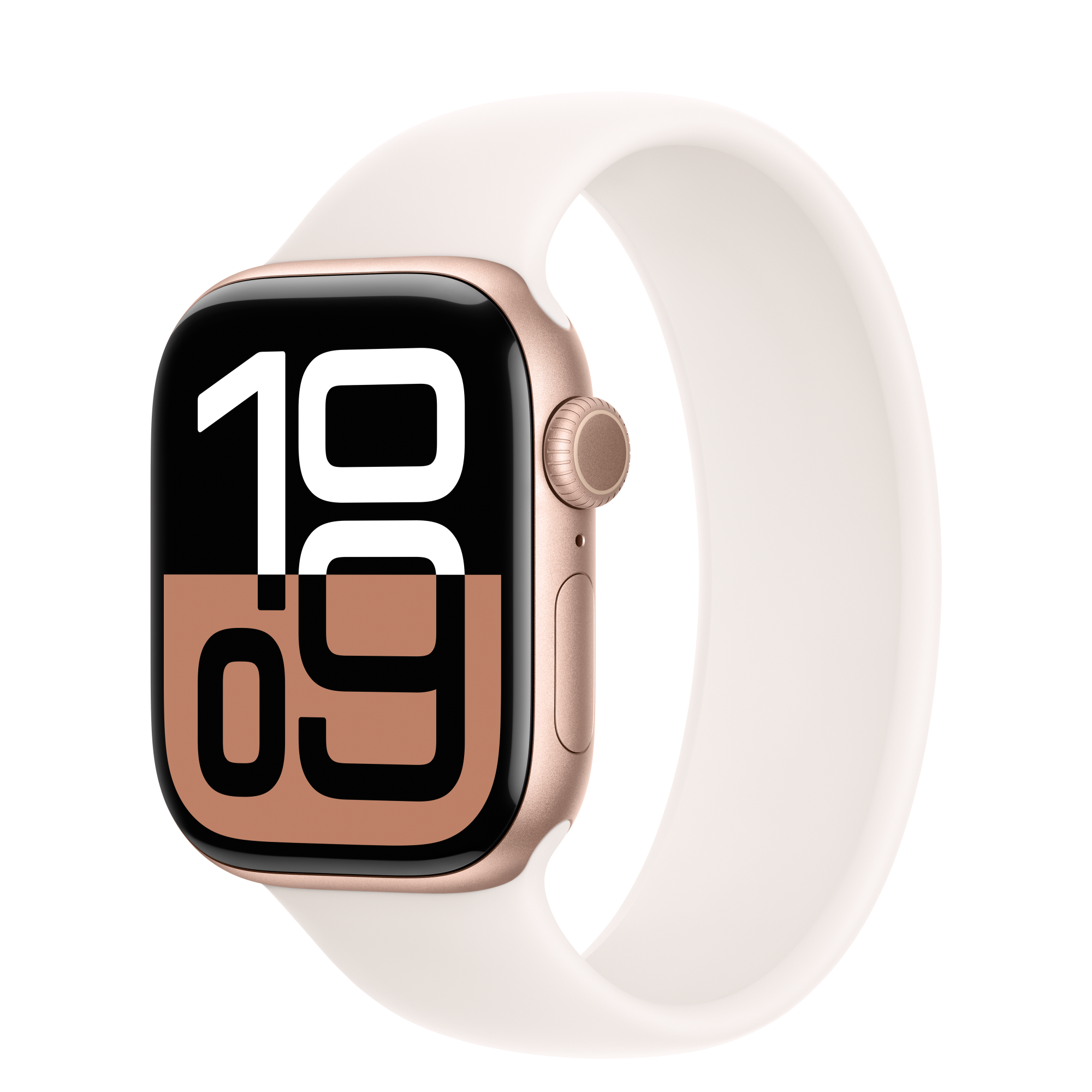 Apple Watch Series 10 GPS + Cellular, 42mm Rose Gold Aluminium Case with Light Blush Solo Loop - Size 6