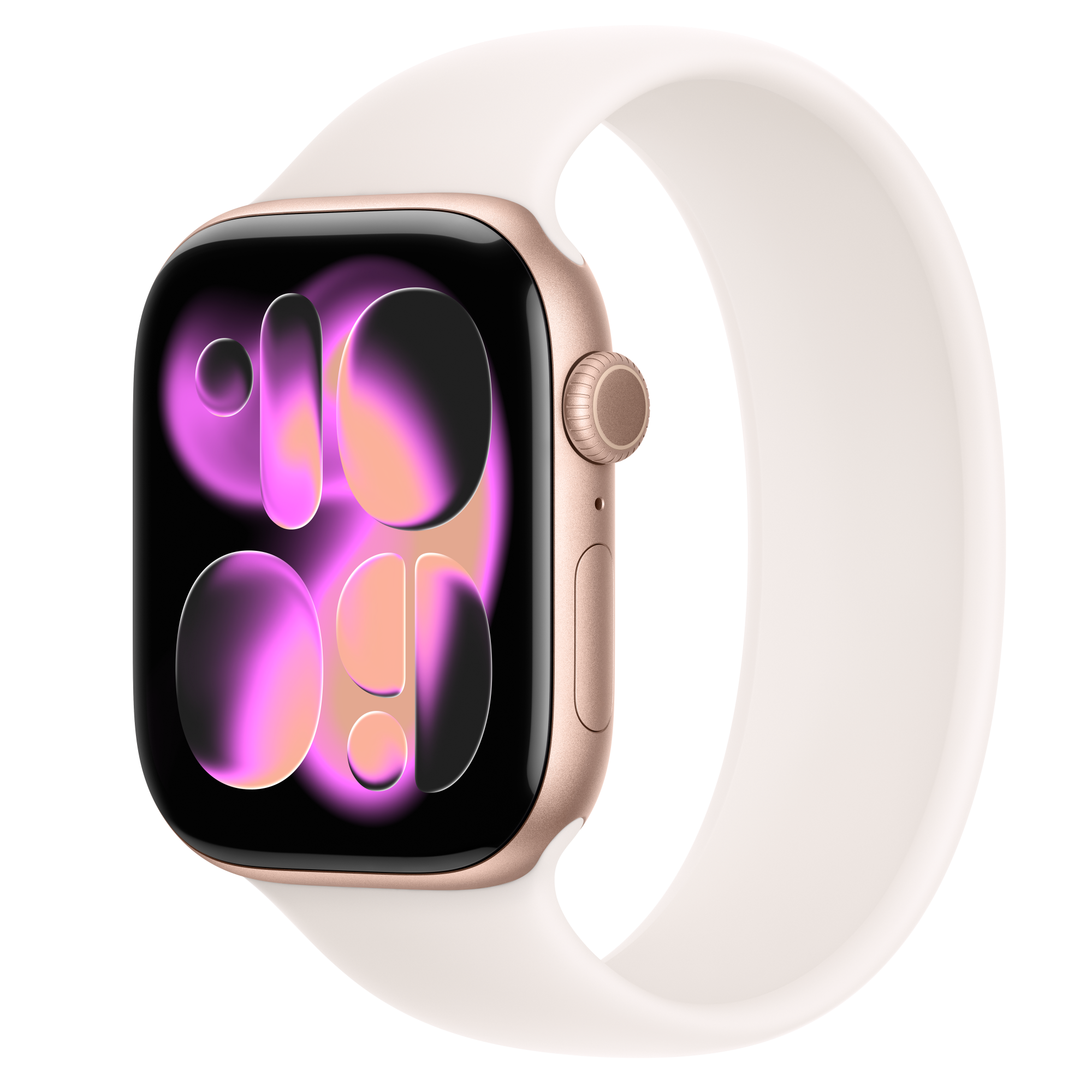 Apple Watch Series 11 GPS + Cellular, 46mm Rose Gold Aluminum Case with Light Blush Solo Loop - Size 8