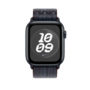46mmケース用ブラック/ブルーNikeスポーツループ - Apple（日本）