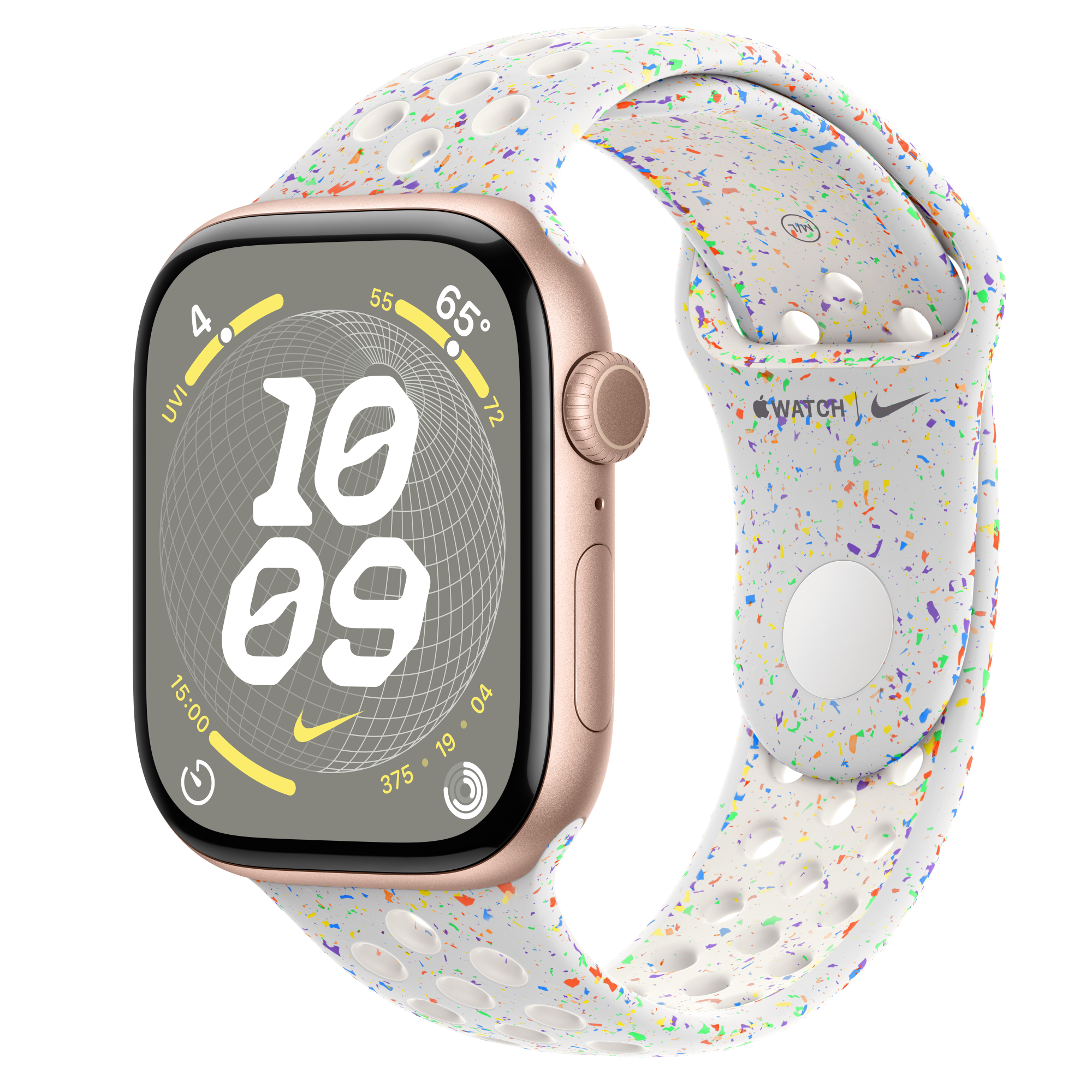 Apple Watch Series 10 GPS, 46 mm Aluminiumgehäuse Roségold, Nike