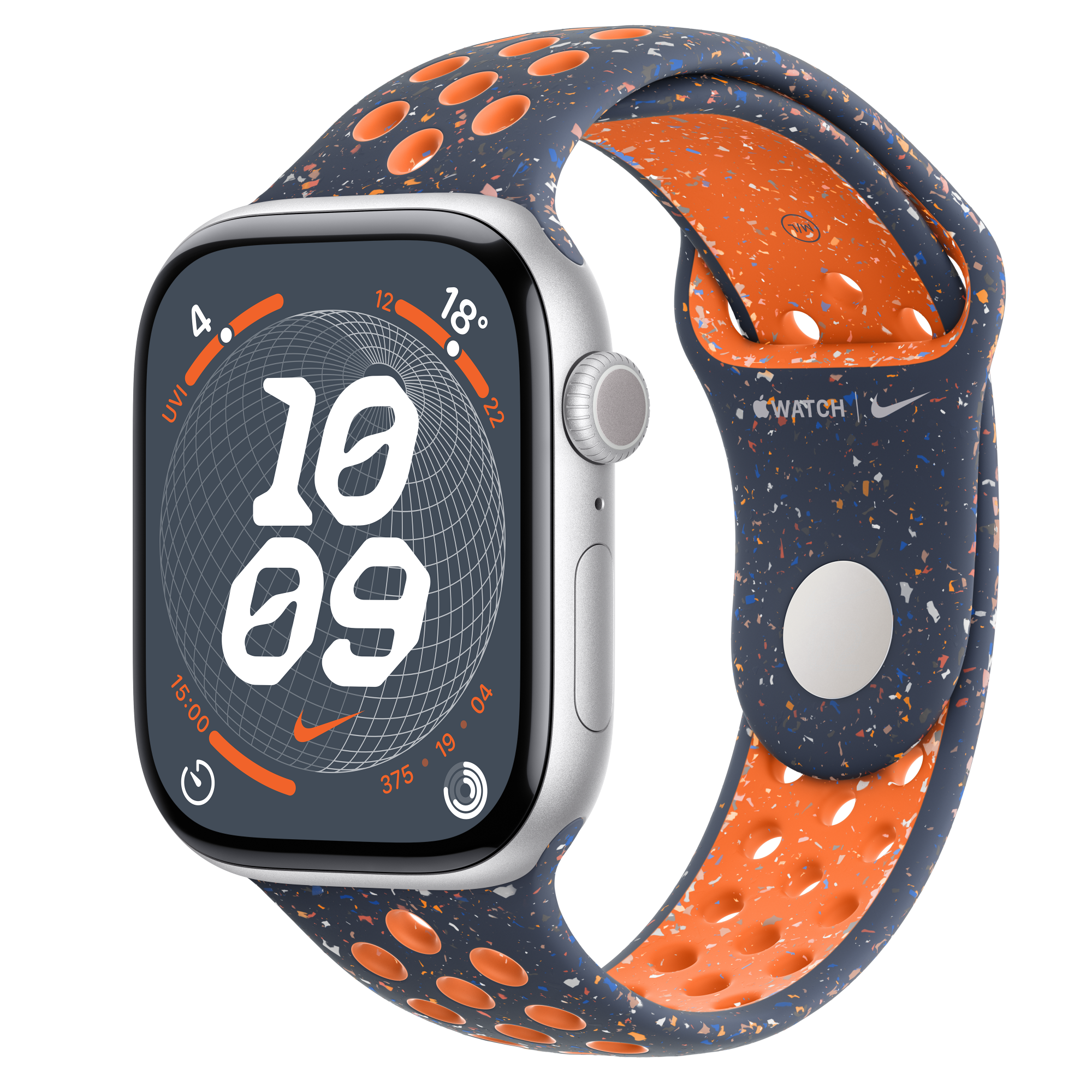 Apple Watch Series 10 GPS, 46 mm Aluminiumgehäuse Silber, Nike