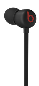 Fone de ouvido sem fio para usar o dia todo mostrando o característico logotipo da Beats.