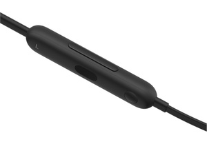 Controles de volume, faixa e chamada integrados ao fone no lado esquerdo da estrutura da alça.