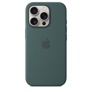 iPhone 16 Pro Silicone Case with MagSafe  Lake Green - Apple