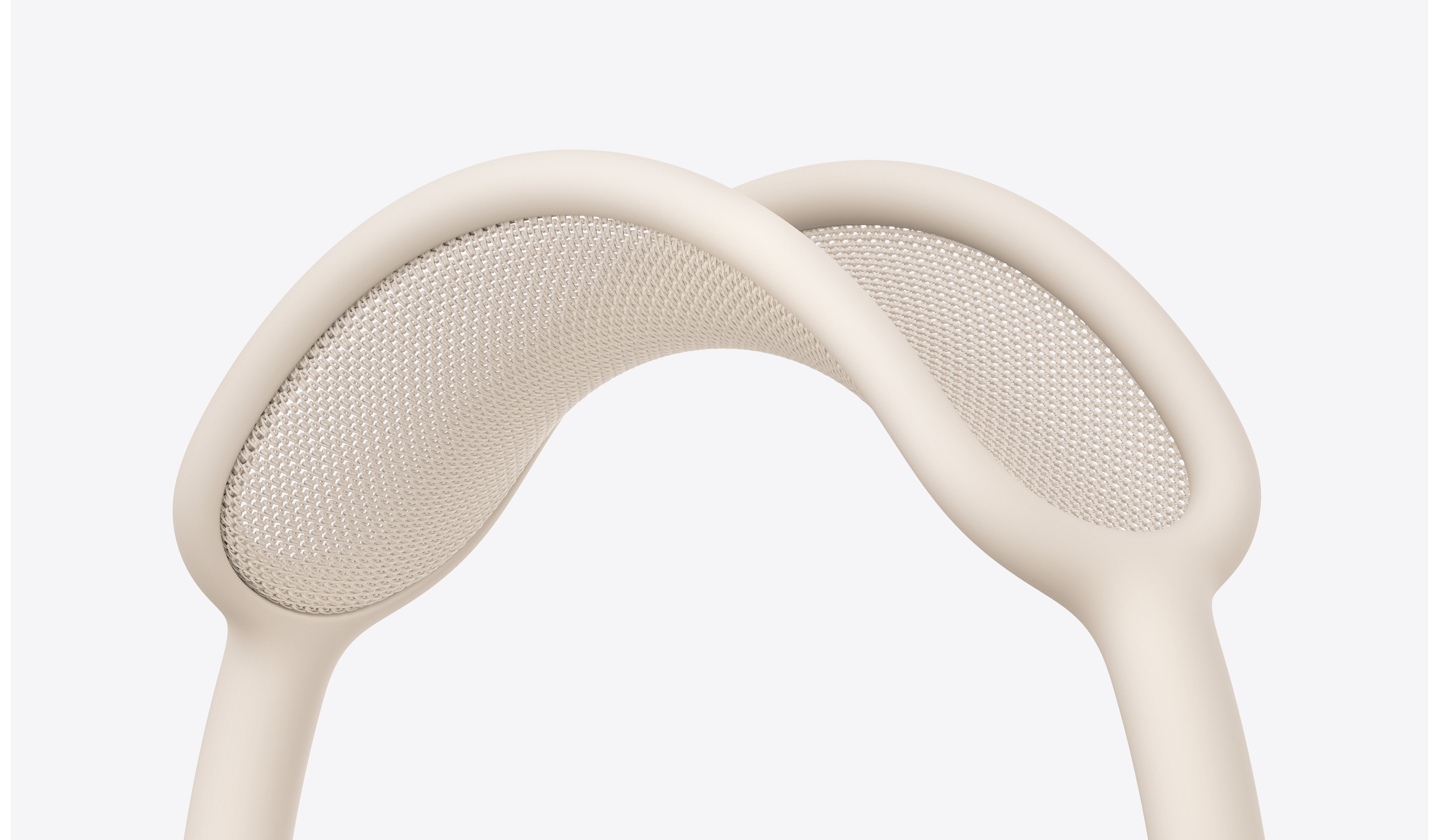 AirPods Max headband, light Starlight fabric canopy made of mesh, stainless steel frame wrapped with colour-matching material
