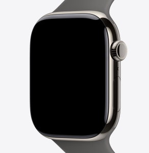 Apple Watch Series 10, urkasse av titan, polert finish, helskjerm, avrundede hjørner, Digital Crown, sideknapp