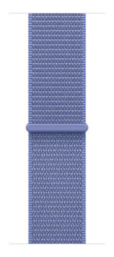 Correa loop deportiva violeta azul, hecha de nylon tejido con cierre adhesivo ajustable