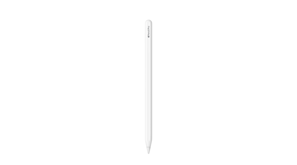 Apple Pencil Pro, white colour, engraving reads Apple Pencil Pro, the word Apple represented by an Apple logo