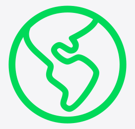 Green sketch drawing of Planet Earth