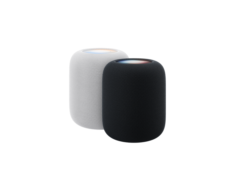 HomePod nei due colori: bianco, mezzanotte (nero)