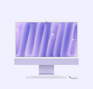 iMac, 24インチ, M4 チップ, 8コアCPU, 8コアGPU, パープル