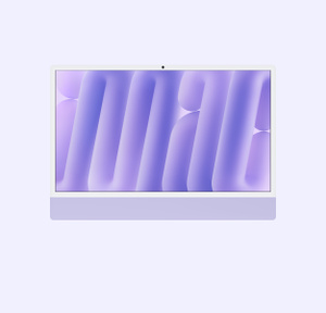 iMac, 24 inç, M4 Çip, 8 çekirdekli CPU, 8 çekirdekli GPU, Mor