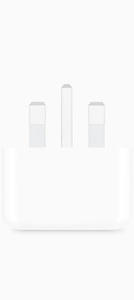 20-watt USB-C Power Adapter, Type A plug, white
