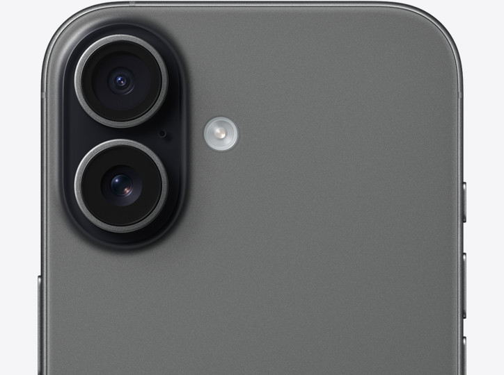 iPhone 17, Farbe Lavendel, Rückseite, oben gerundete Ecken, Dual Fusion Kamera-System, Blitz, Mikrofon