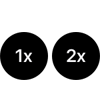 1x, 2x