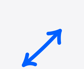 Diagonal arrow indicating zoom