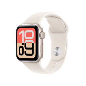 Refurbished Apple Watch SE 3 GPS, 40mm Starlight Aluminum Case with M/L Starlight Sport Band
