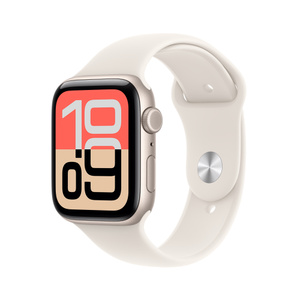 Apple Watch SE 3（GPS + Cellularモデル）- 44mmスターライトアルミニウムケースとS/Mスターライトスポーツバンド [整備済製品]