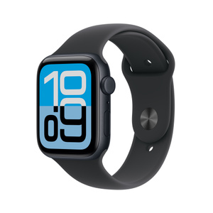 Refurbished Apple Watch SE 3 GPS, 44mm Midnight Aluminum Case with M/L Midnight Sport Band